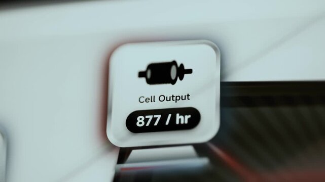 Cell output cycles through 871 876 877 and 873 per hour