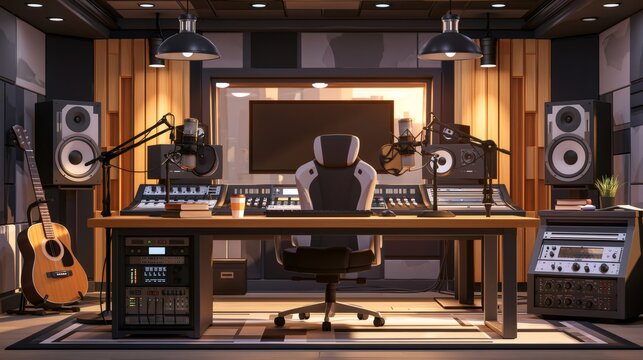 Professional recording studio producing music, podcasts, and audio content