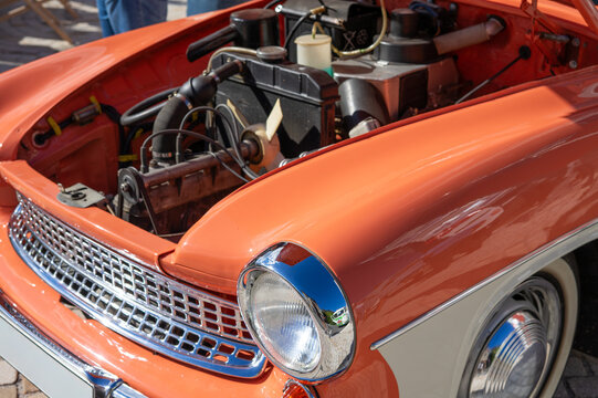 Close-Up of a Vintage East German Wartburg 311 &ndash; Classic GDR Automobile