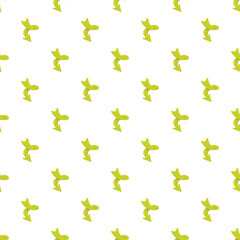 Fototapeta premium Repeating pattern showing green curved arrows pointing down and left on a white background