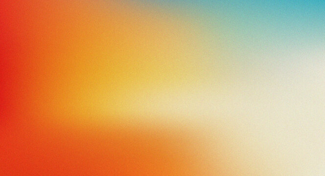 Abstract grainy gradient background with orange yellow blue colors