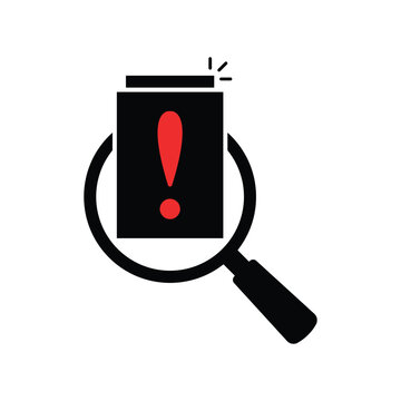 black doc like assesment or crisis audit icon. concept of important tax statistics symbol or business procedure sign. simple silhouette alert page logotype graphic