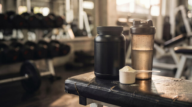 measuring spoons with sports supplements