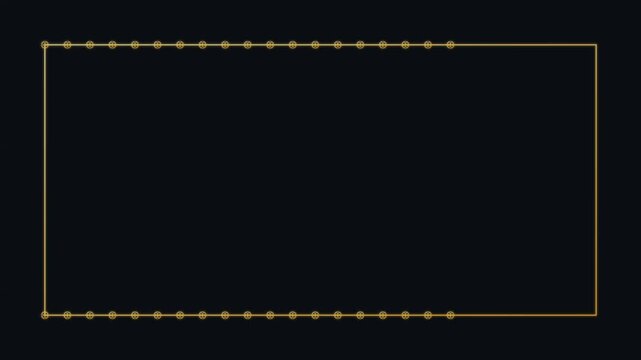 Compilation showreel of ten gold animated batik pattern frame border concepts