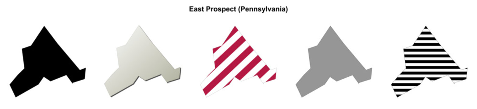 East Prospect (Pennsylvania) blank outline map set