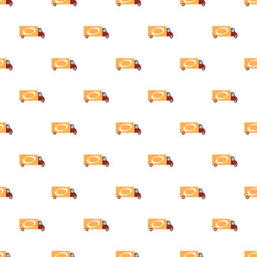 Delivery truck pattern illustrating service, shipping, and cargo transport