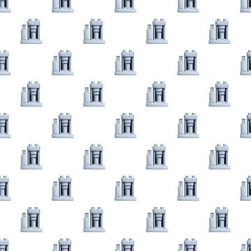 Repeating factory icon creating a seamless industrial background