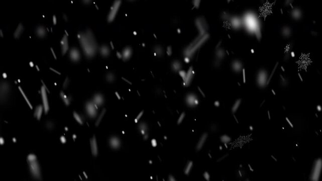 looping winter overlay background with snowfall animation effect.