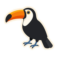 Naklejka premium toucan bird vector illustration