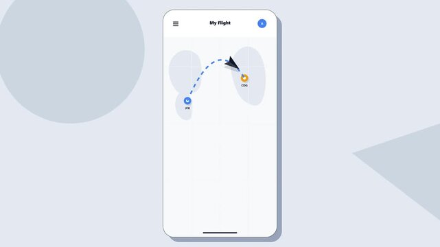 Travel Booking App Interface Showing Flight Search and Destination Selection Motion Illustration