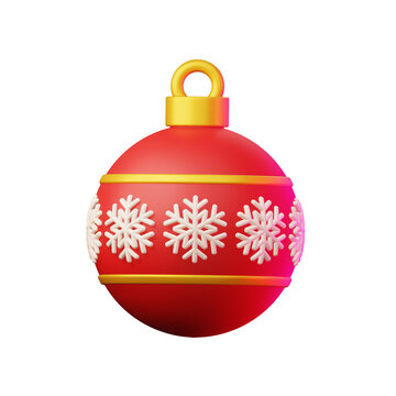 3d rendering icon Ornament ball