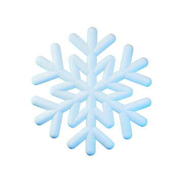 3d rendering icon Snowflake winter