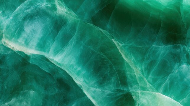 A close view of jade stone shows smooth surfaces and soft translucence. The mineral has a rich green color with varied patterns.