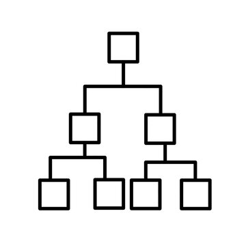 Organizational chart icon representing hierarchy and structure