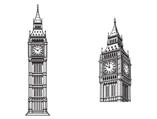 Fototapeta premium BIG BEN SILHOUETTE