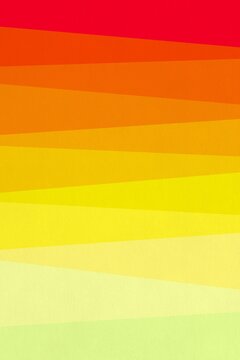 An abstract geometric background displays a warm color gradient