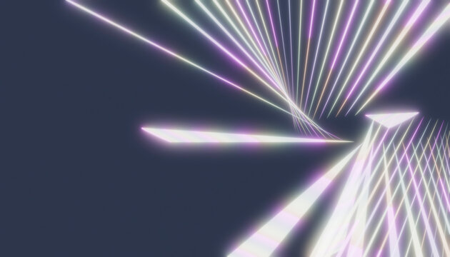 Abstract futuristic background shows glowing neon lines