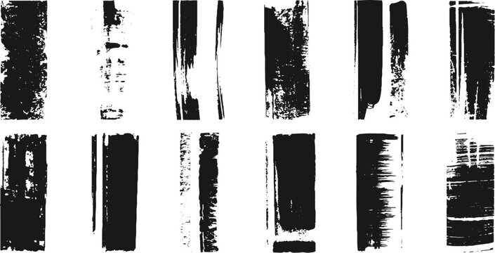 black grunge brush strokes for design background