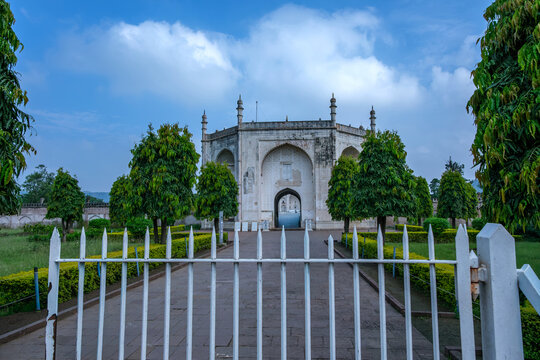 The Biwi ka Maqbara at Aurangabad India. It was commissioned in 1660 by the Mughal emperor Aurangzeb's son, Prince Azam Shah in memory of his mother Dilras Banu.