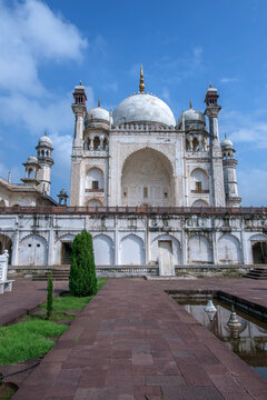 The Biwi ka Maqbara at Aurangabad India. It was commissioned in 1660 by the Mughal emperor Aurangzeb's son, Prince Azam Shah in memory of his mother Dilras Banu.