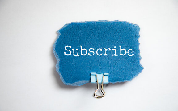 subscribe word on white paper