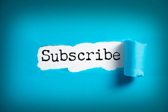 subscribe word on white paper