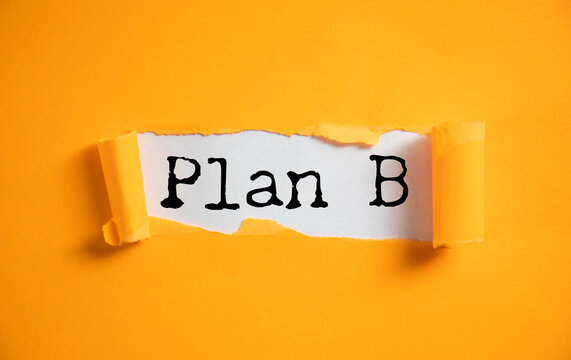 Plan b text on a note