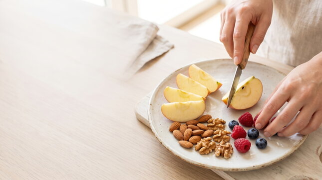Healthy breakfast bowl filled with fresh berries and granola