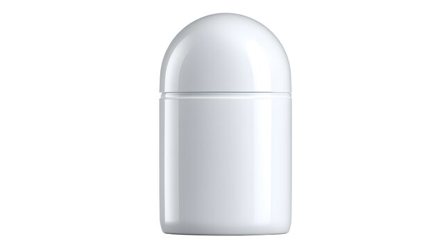 A white opaque plastic deodorant roll on bottle