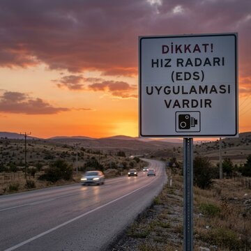 Sunset Drive Warning Of Speed Camera Enforcement Ahead