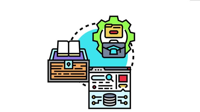 Knowledge management database system organizing and storing business data, documents, and information, enabling efficient retrieval and sharing for corporate communication and strategy development