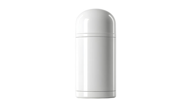 A white cylindrical plastic deodorant stick