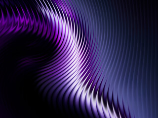 Fototapeta premium Abstract purple and black wave pattern with smooth gradients and vibrant color transitions.