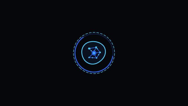 Futuristic Digital Network Connection Hub Representing Advanced Data Processing and Cyber Communication Systems with Glowing Node Graphics