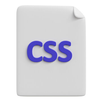3D CSS File Icon for Web Design and Development