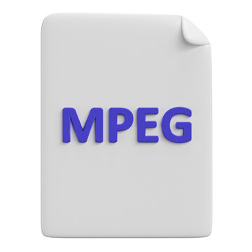 3D MPEG Video File Format Icon