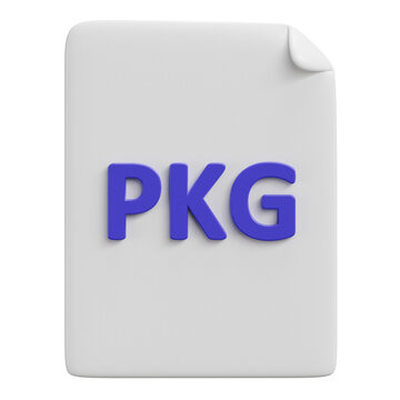 3D PKG File Icon for Software Installation
