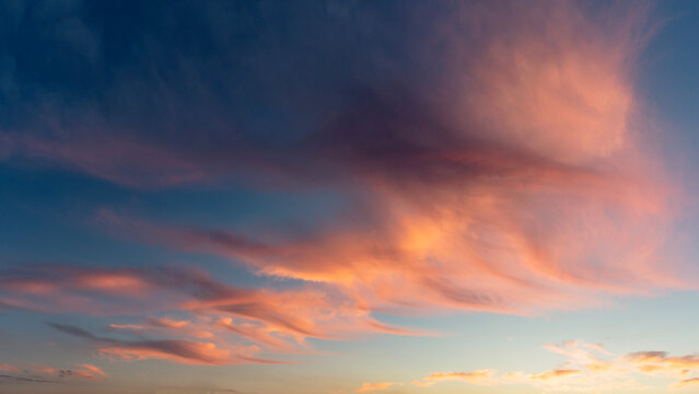Panoramic view of a cloudy sky background