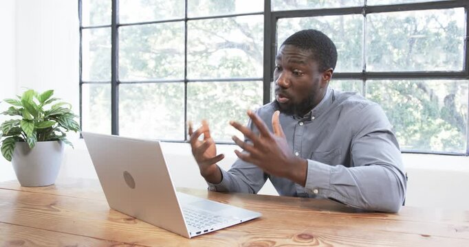 Lifestyle videos indoor of people doing activities at office, businessman in video call, using lapto