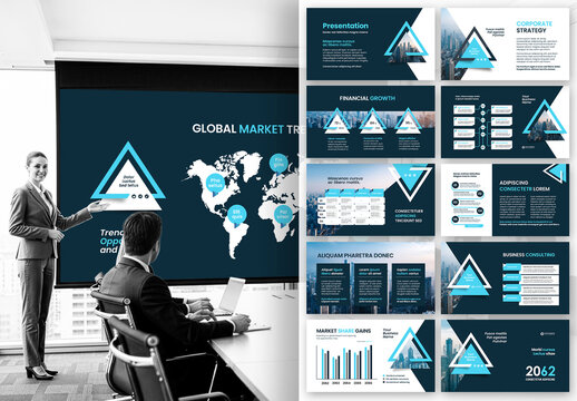 Modern Blue Business Presentation Template for Corporate Branding