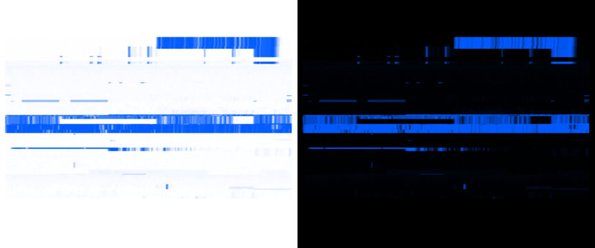 Abstract digital glitch background, blue pixelated data distortion texture, cyber error screen design element