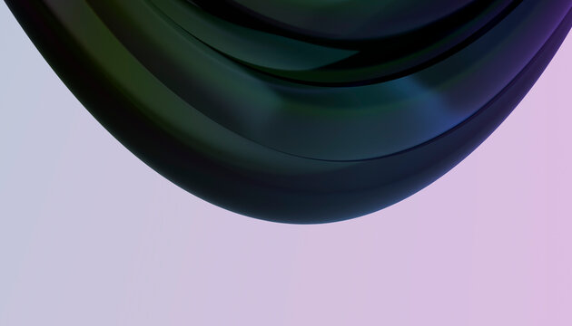 Abstract curved dark gradient shapes with smooth surface