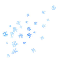 Fototapeta premium Blue Falling Snowflakes PNG Transparent Christmas Illustration