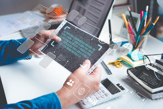 Automation technology system with checking paper documents