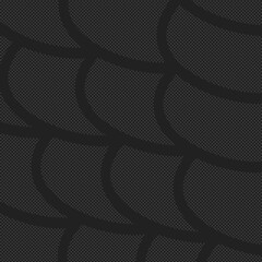 Minimalist dragon or reptile scales pattern in dark gray on a transparent background, suitable for graphic designs, textures and creative backgrounds,abstract black background © Endang