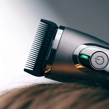 close up of a modern electric hair clipper