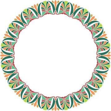 round frame made of colorful circles