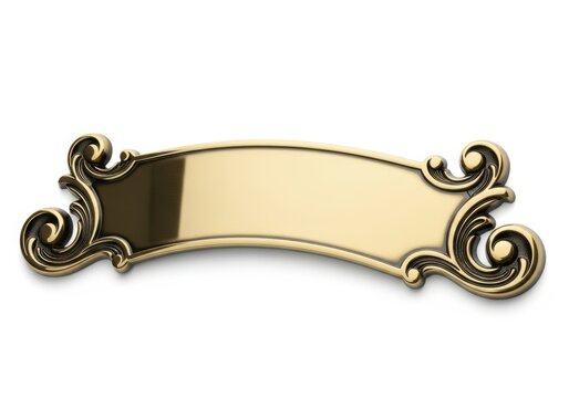 Elegant banner with decorative swirl ends