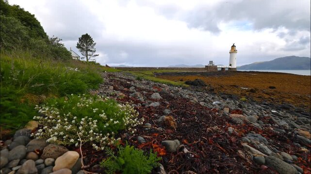 Tobermory lighthouse (Rubha nan gall lighthouse) 4k time lapse.