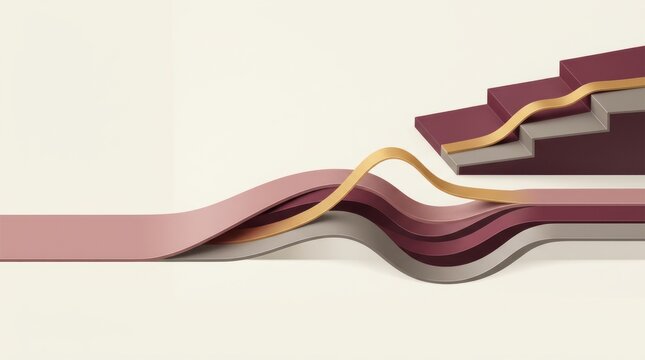 Controlled risk divergence workflow background with gold signal rising from stable business process stream onto stepped review platform, abstract website header with left copy space